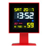 Newgate Monolith Lcd Alarm Clock Fire Engine Red