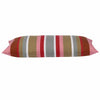 Corban Rose Pink Based Striped Cushion Cover Multicoloured Rectangle 35x70cm