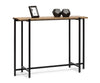 Narrow Golden Black Hallway Console Table with Textured Top