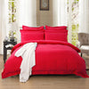 1000TC Tailored Queen Size Red Duvet Doona Quilt Cover Set