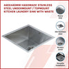 440x440mm Handmade Stainless Steel Undermount / Topmount Kitchen Laundry Sink with Waste