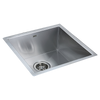 440x440mm Handmade Stainless Steel Undermount / Topmount Kitchen Laundry Sink with Waste