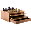 10 in 1 Wooden Chess Board Games Slide Out Checkers House Unit Set