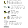Sliding Gate Hardware Accessories Kit - 6m Track, Wheels, Stopper, Roller Guide