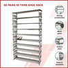 50 Pairs 10 Tiers Shoe Rack