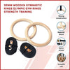 32mm Wooden Gymnastic Rings Olympic Gym Rings Strength Training