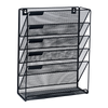 Wall Mount 6 Pocket Hanging File Sorter Organizer Folder Holder Rack Storage