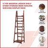 5 Tier Wooden Ladder Shelf Stand Storage Book Shelves Shelving Display Rack