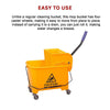 20L Deluxe Mop Wringer Bucket Side Press Janitor Commercial Cleaning