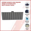 200mm Shower Head Square 304SS Electroplated Matte Black Finish