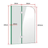 900 x 1450mm Frameless Bath Panel 10mm Glass Shower Screen By Della Francesca