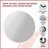 60cm LED Wall Mirror Bathroom Mirrors Light Decor Round