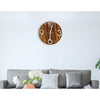 Glow In Dark Wall Clock Luminous Quartz Wooden Non Ticking Home Decor 12''/30cm