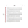 Tiles 3D Peel and Stick Wall Tile Subway White (30 x 30cm x 10 sheets)