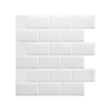 Tiles 3D Peel and Stick Wall Tile Subway White (30 x 30cm x 10 sheets)