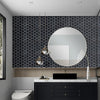 Tiles 3D Peel and Stick Wall Tile Hexagonal Mosaic Black 10 Sheets