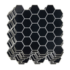 Tiles 3D Peel and Stick Wall Tile Hexagonal Mosaic Black 10 Sheets