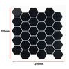 Tiles 3D Peel and Stick Wall Tile Hexagonal Mosaic Black 10 Sheets