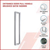 Entrance Door Pull Handle Brushed satin 1500mm