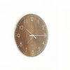 14-inch Round Wall Clock Silent Non-Ticking Quartz Battery Operated Wood Grain