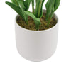 Flowering White Artificial Tulip Plant Arrangement With Ceramic Bowl 35cm