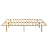 Platform Bed Base Frame Wooden Natural King Pinewood