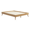 Natural Oak Ensemble Bed Frame Wooden Slat Double